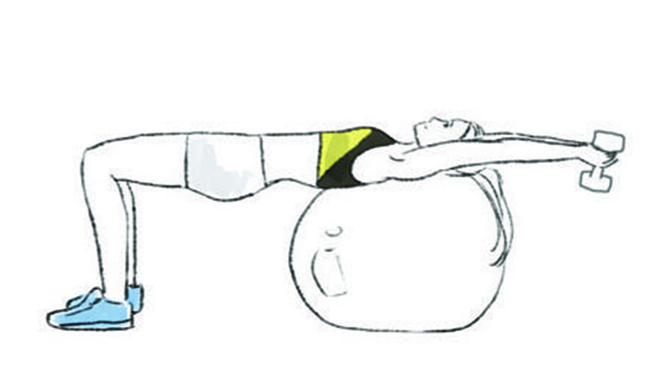 Tr&iacute;ceps na bola su&iacute;&ccedil;a