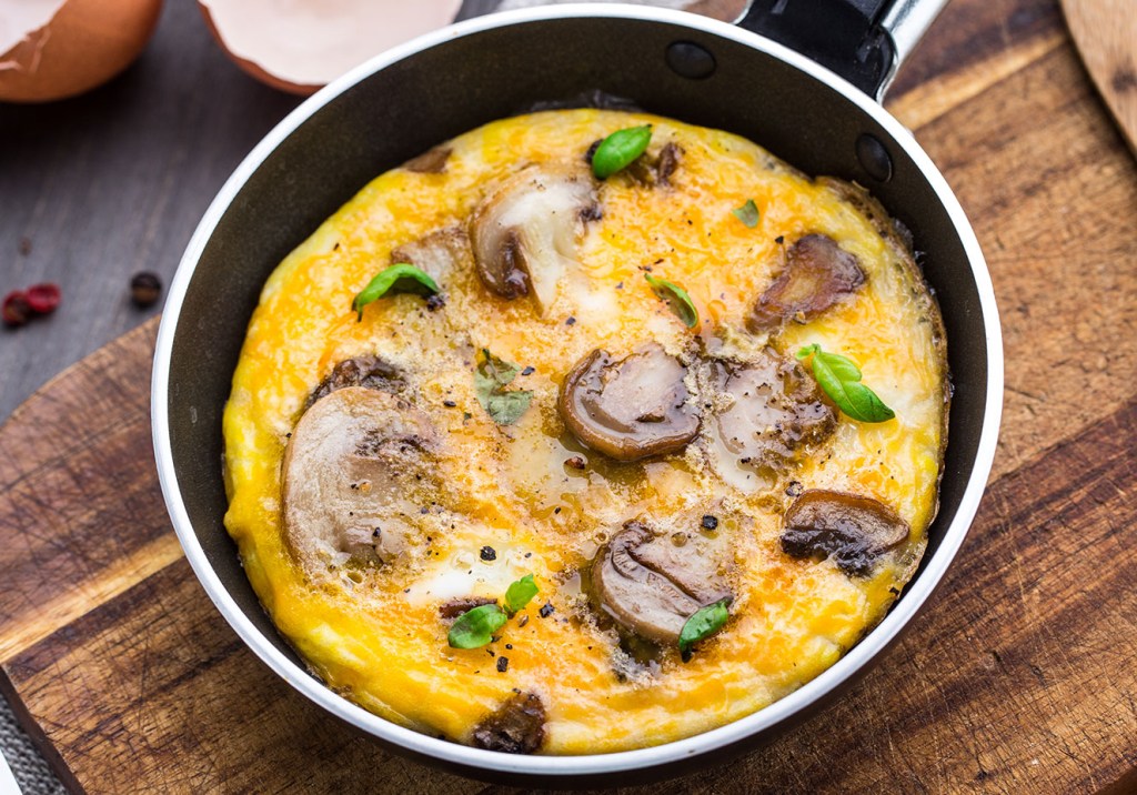 Omelete de cogumelo