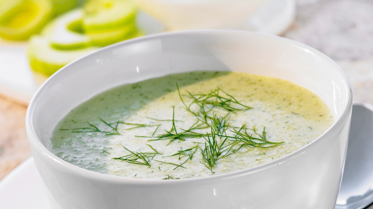 Peter Rees/Sopa de iogurte e pepinoGetty Images.