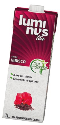 Depois dos sucos funcionais, a&nbsp;<em>Luminus</em> lan&ccedil;ou o Hibisco (R$10,90 o litro), o primeiro ch&aacute; da linha&nbsp;<em>Luminus Tea</em>. &Eacute; rico em fibras e tem s&oacute; 4 calorias em 1 copo (200mL). Ado&ccedil;ado com est&eacute;via.