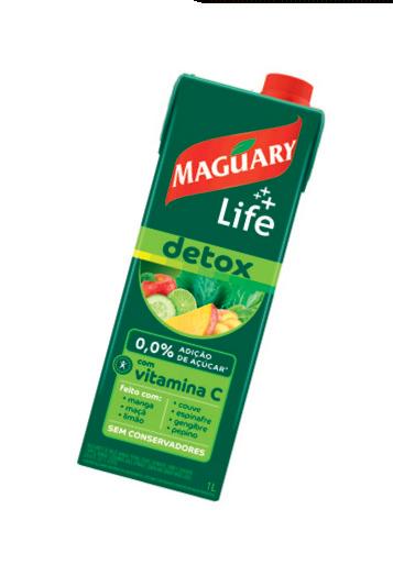O Suco Verde Life Detox, da Maguary, é feito só com frutas (manga, limão, maçã), folhas (couve, espinafre, pepino) e gengibre (R$ 7,99 o litro). São 88 calorias em 1 copo. O Suco Verde Life Detox, da Maguary, é feito só com frutas (manga, limão, maçã), folhas (couve, espinafre, pepino) e gengibre (R$ 7,99 o litro). São 88 calorias em 1 copo.