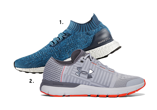 1. Tênis Ultraboost Uncaged, <a href="https://www.adidas.com.br/">Adidas</a>, R$ 1000; Tênis Gemini 3, <a href="https://www.underarmour.com.br" target="_blank" rel="noopener">Under Armour</a>, R$ 649,90 (preços pesquisados em julho de 2017)<a href="https://www.underarmour.com.br"></a>