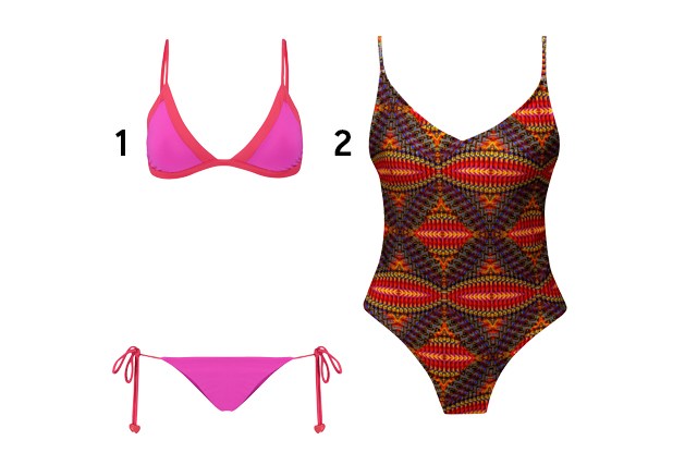 1. Biqu&iacute;ni, <a href="https://escbrand.com/" target="_blank" rel="noopener">ESC</a>, R$ 248; 2.&nbsp;Mai&ocirc;, <a href="https://www.blih.com.br" target="_blank" rel="noopener">BLIH!</a>, R$ 110 (pre&ccedil;os pesquisados em outubro de 2017).