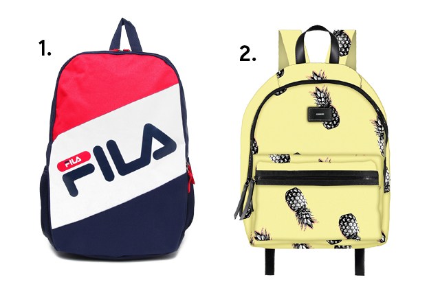 1. Mochila, <a href="https://www.fila.com.br/" target="_blank" rel="noopener">Fila</a>, R$ 130; 2. Mochila, <a href="https://www.lezalez.com/" target="_blank" rel="noopener">Lez a Lez</a>, R$ 329 (pre&ccedil;os pesquisados em novembro de 2017)&nbsp;