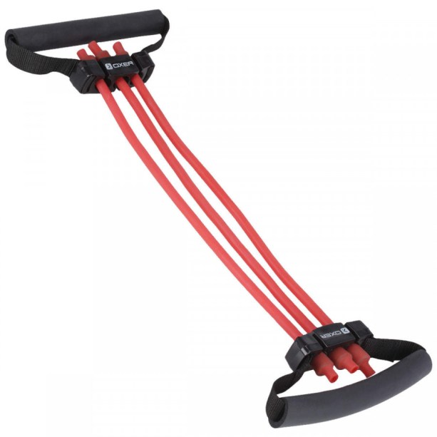 Elástico Extensor de Braços e Pernas, Oxer M BB; R$ 39,99, disponível na Centauro (<span>www.centauro.com.br)</span>