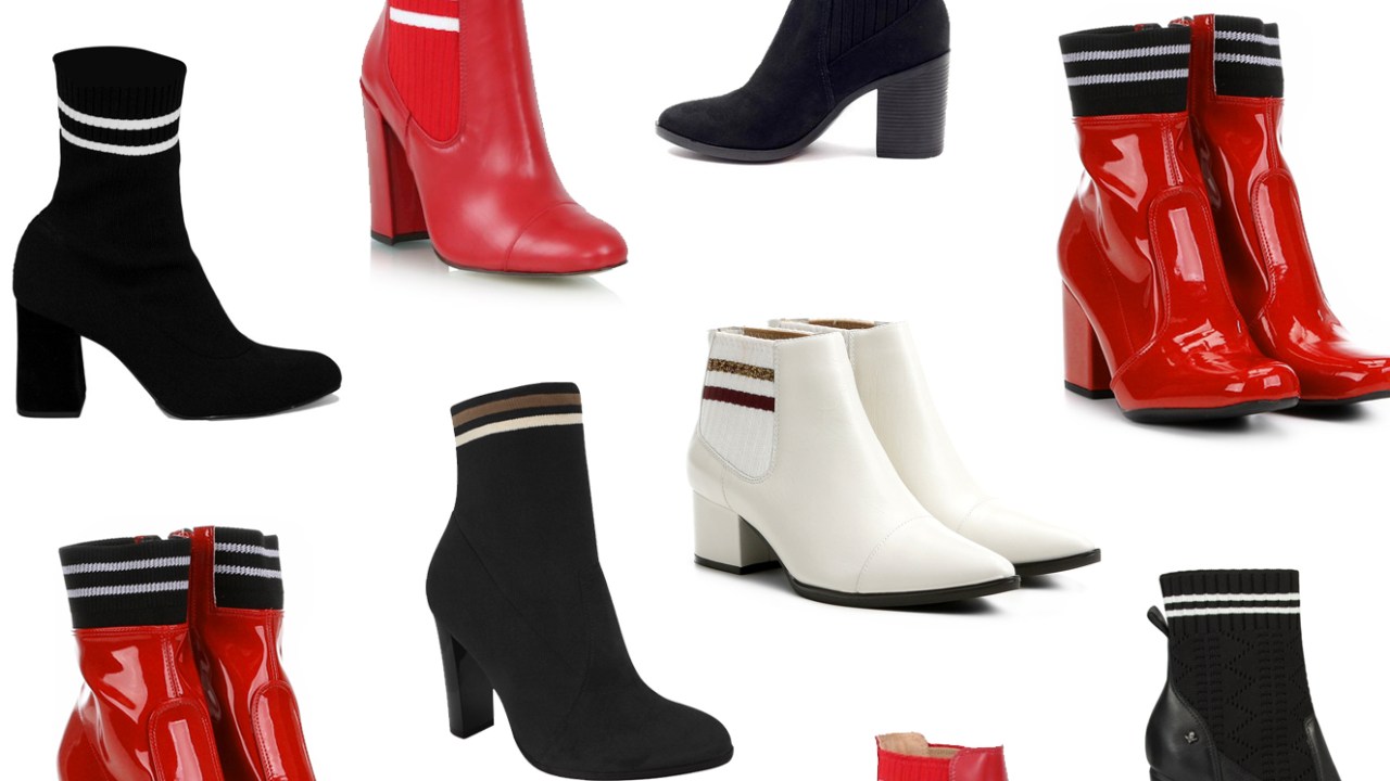 Botas de salto alto com pegada esportiva inverno 2018