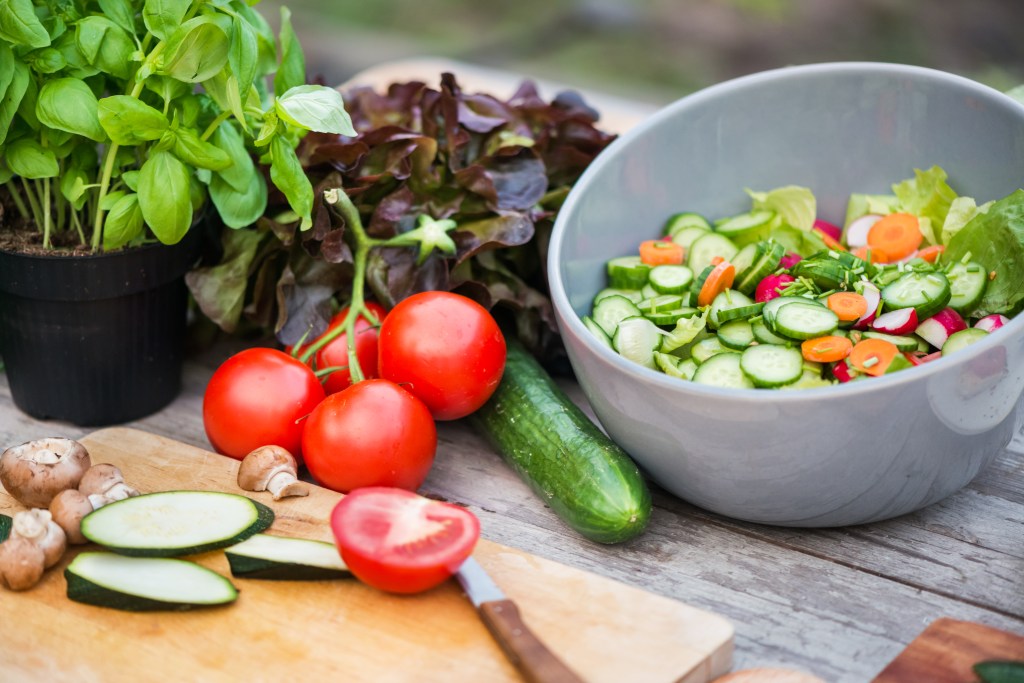 Fresh Vegetable On Vintage Garden Table microbiota intestinal