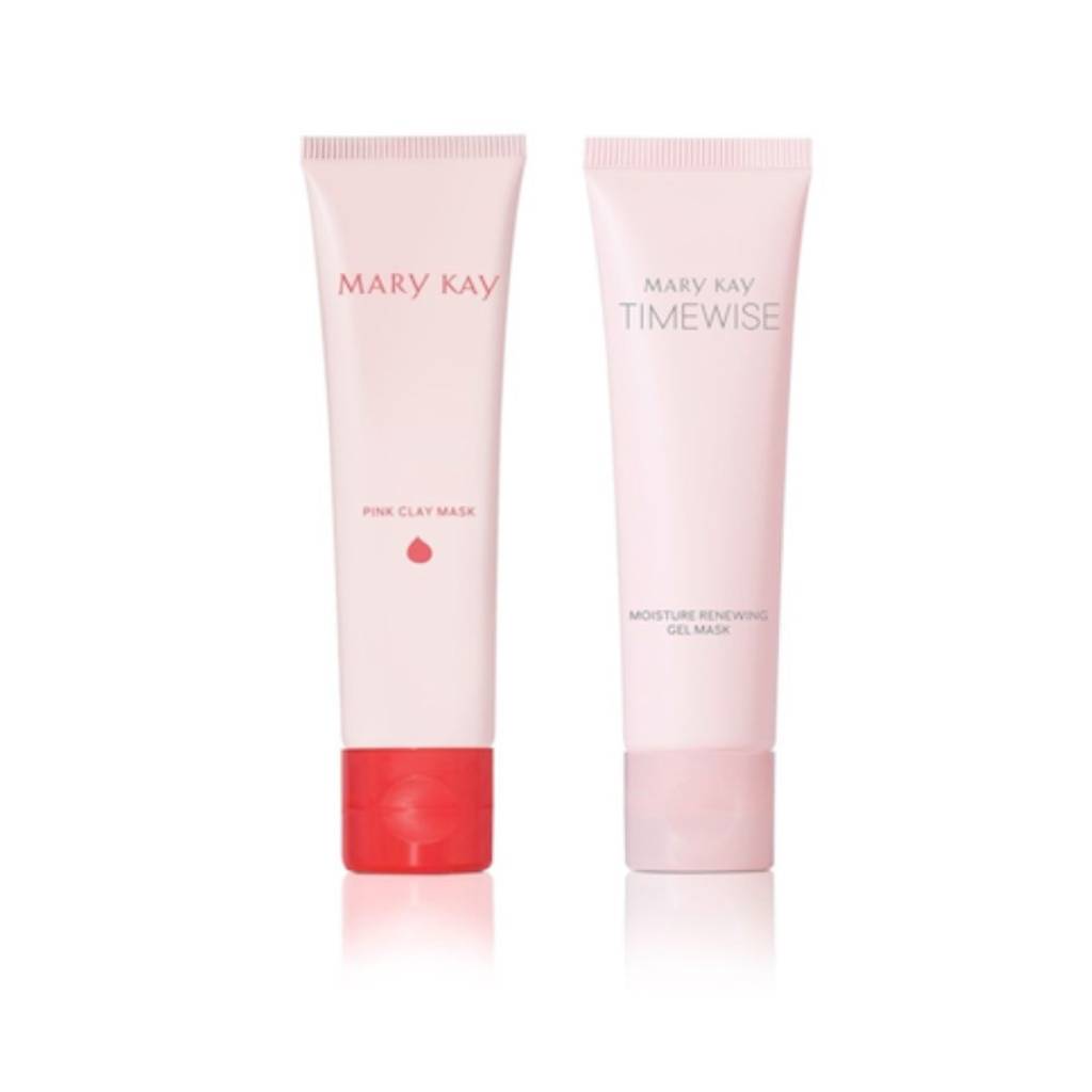 Kit Mini Máscaras Faciais Hidratante Renovadora em Gel e Argila Rosa Mary Kay