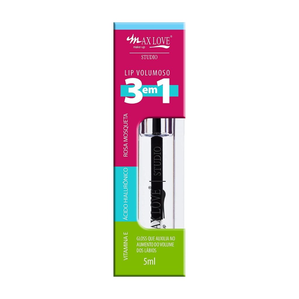 max love Max Love Gloss Labial Lip Volumoso 3 em 1 Incolor