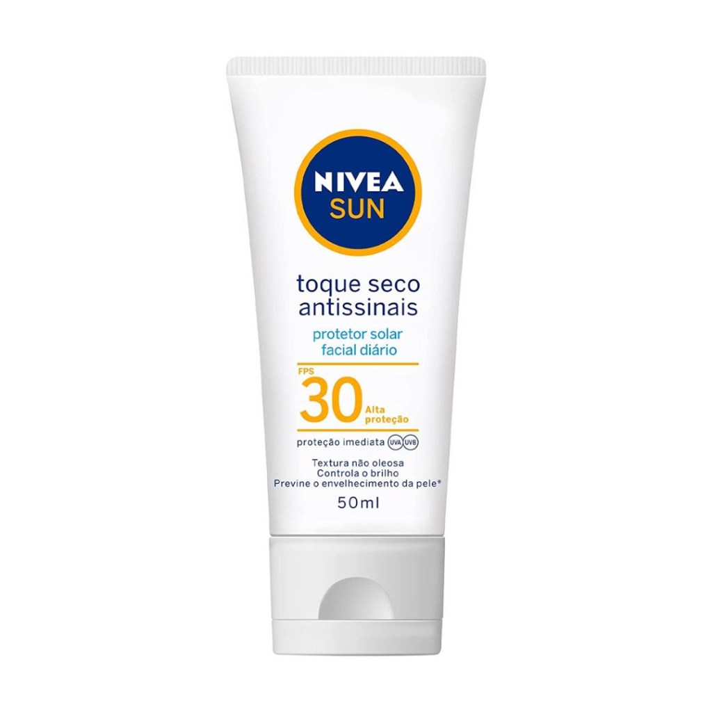 protetor solar Protetor Solar Facial Toque Seco Antissinais FPS30 50ml NIVEA SUN