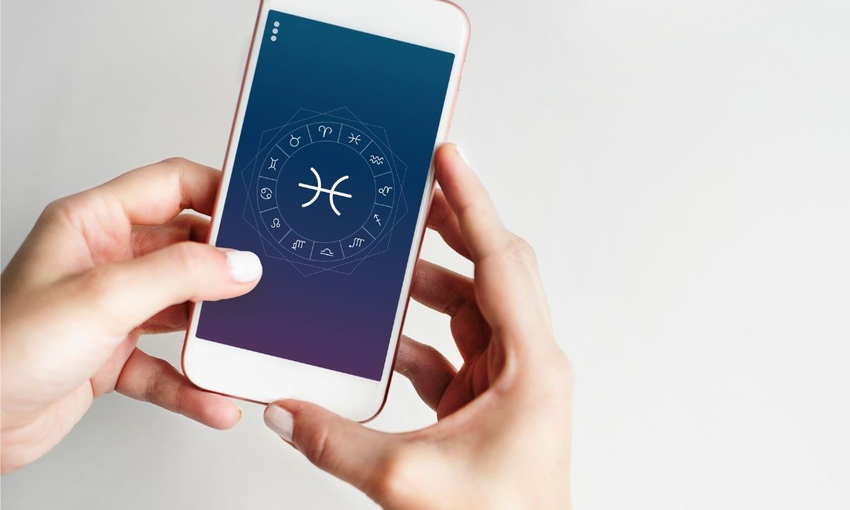 Tela de celular com mapa astral
