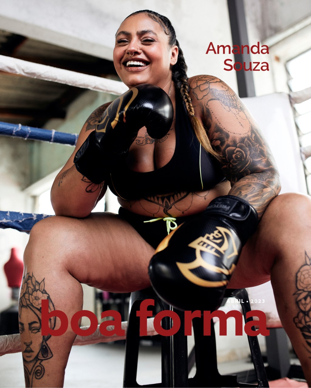 Amanda Souza na capa de Boa Forma