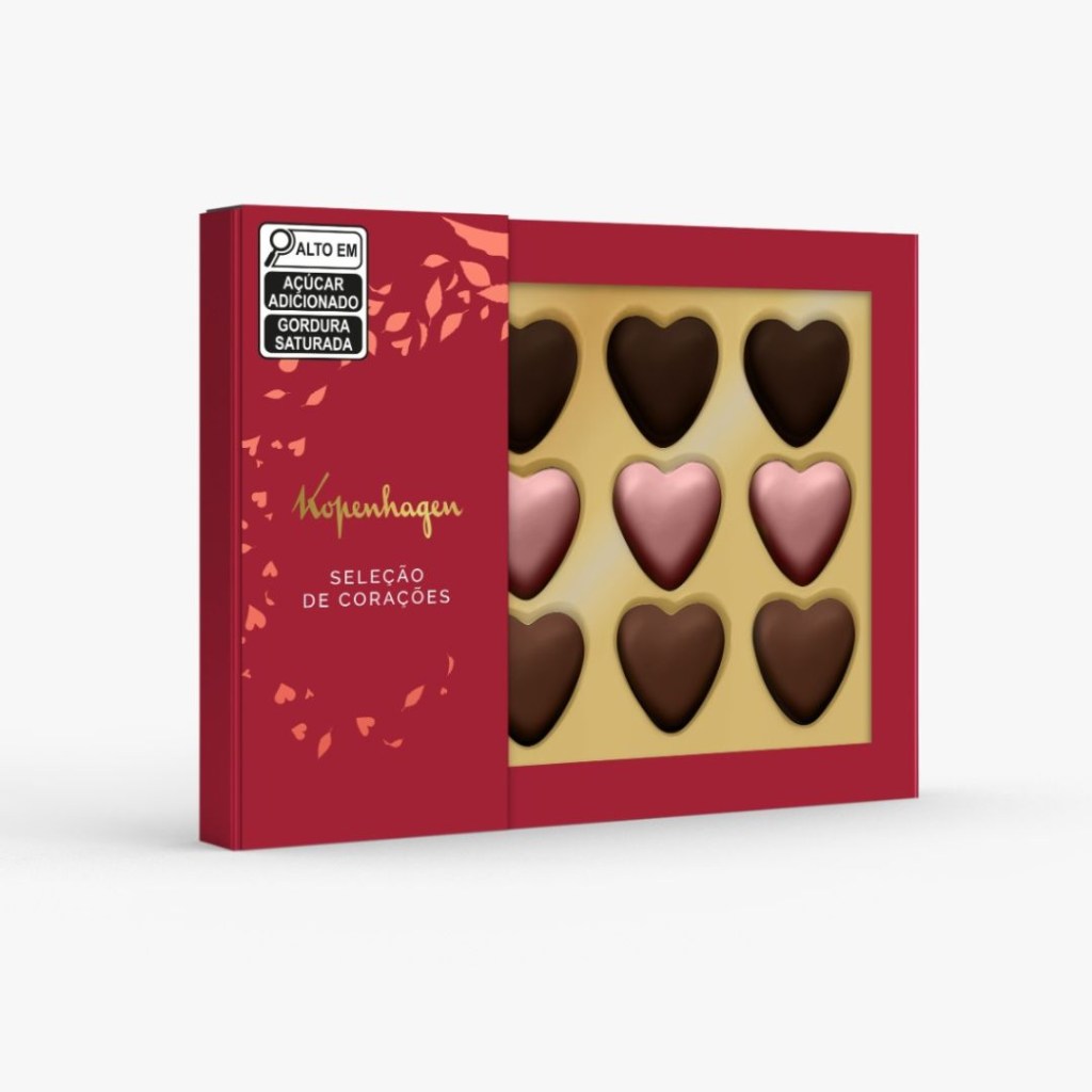 kopenhagen Bombons Coração Cores Kopenhagen