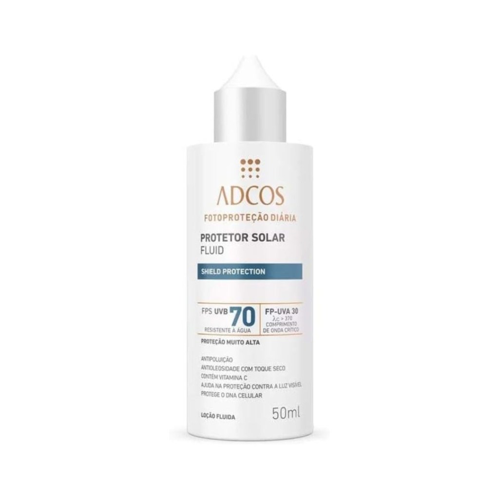 adcos shield protection Fotoproteção Filtro Solar Fluid FPS70