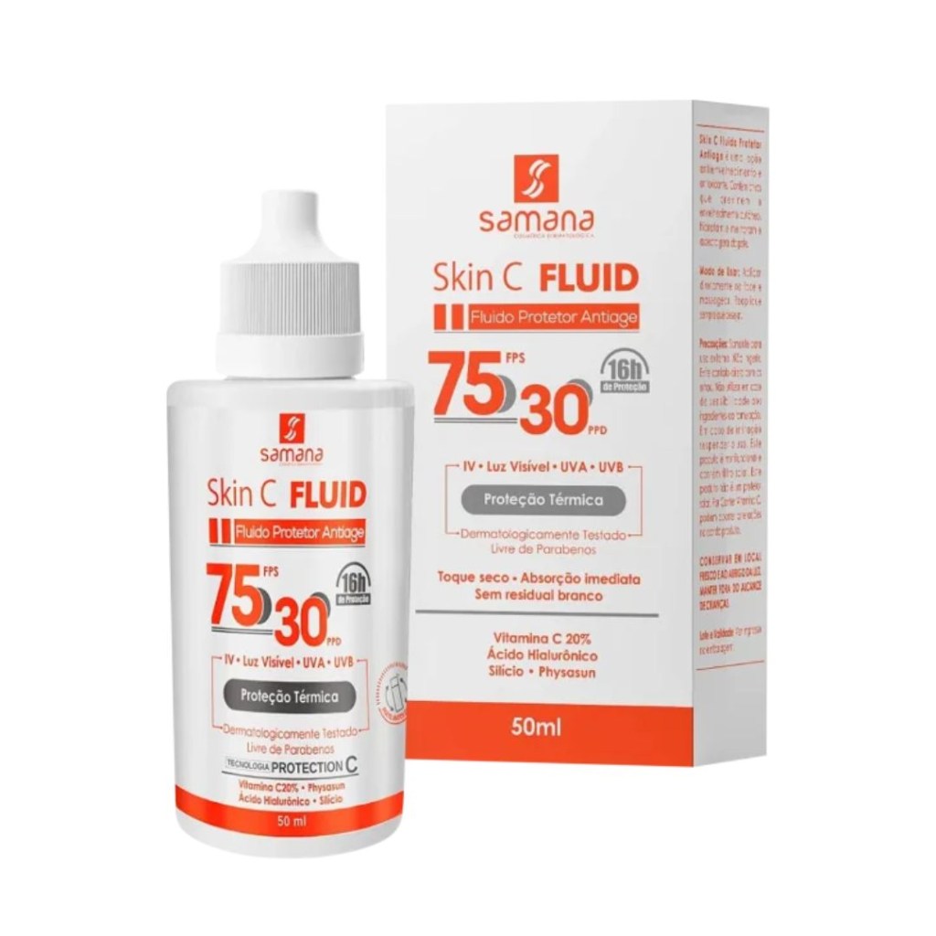 samana skin c fluid protetor solar Samana Protetor Solar com Vitamina C