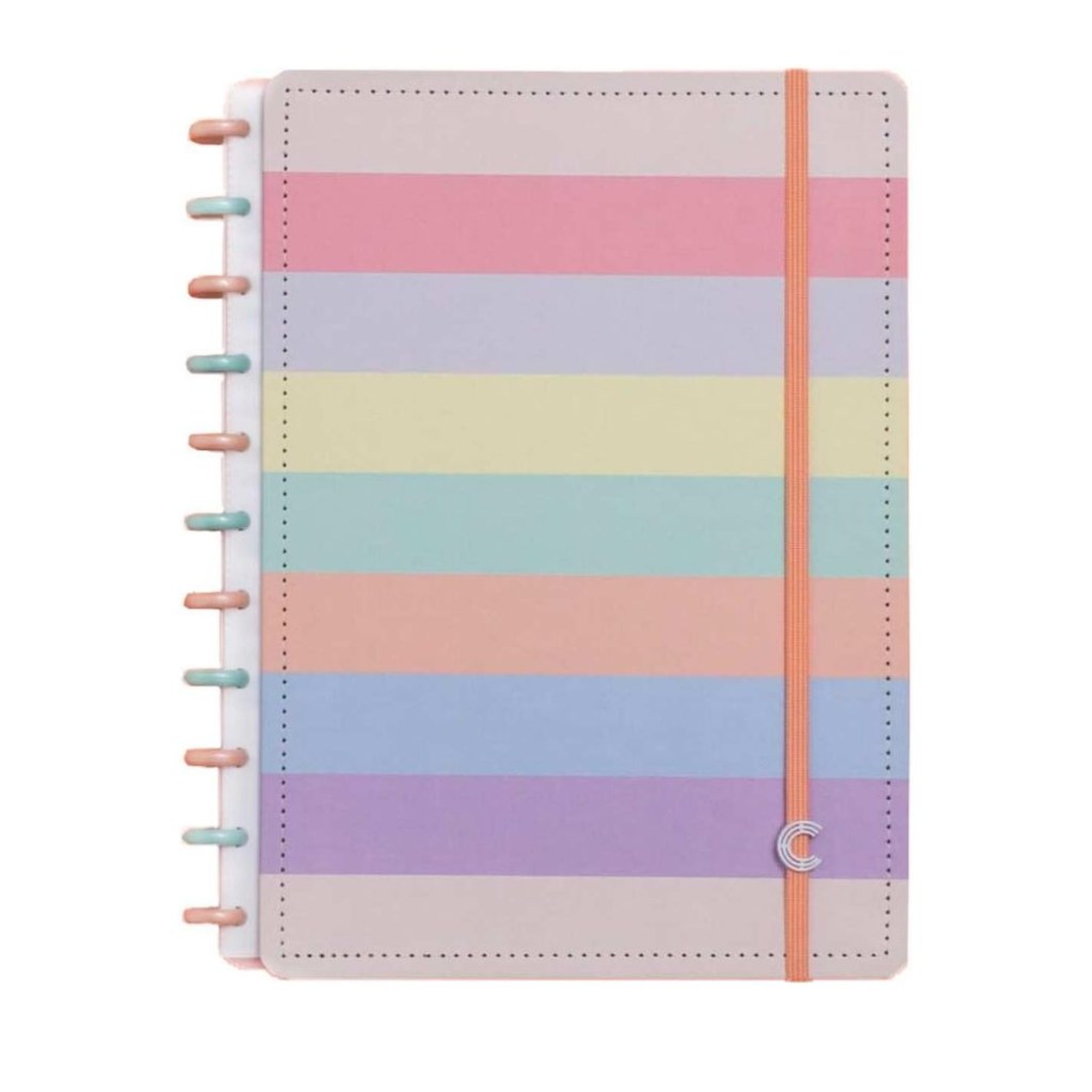 caderno inteligente Caderno Inteligente Grande Arco Íris Pastel