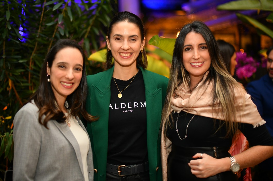 Ellen Sherge, Ligia Cristaldi e Bruna Pessuto, de Galderma Ellen Sherge, Ligia Cristaldi e Bruna Pessuto, de Galderma