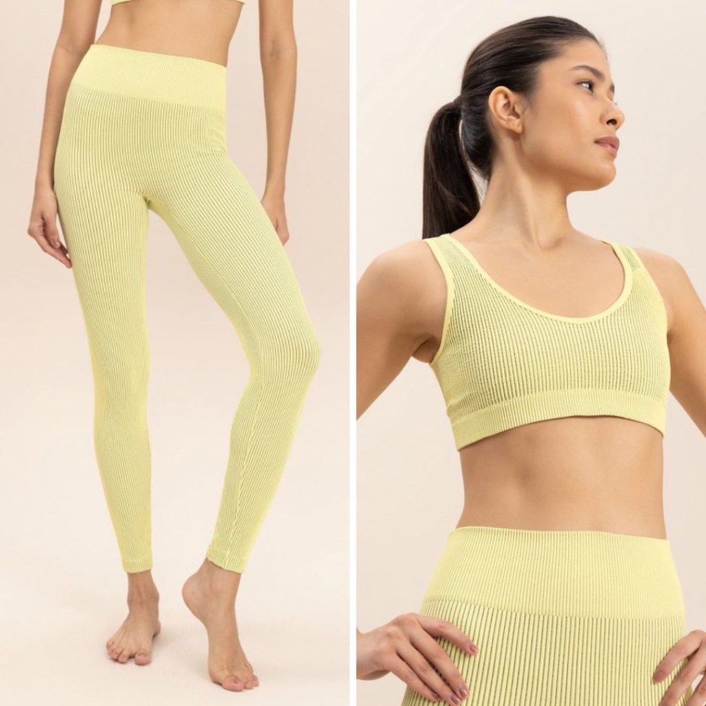 live live looks amarelo manteiga para treino