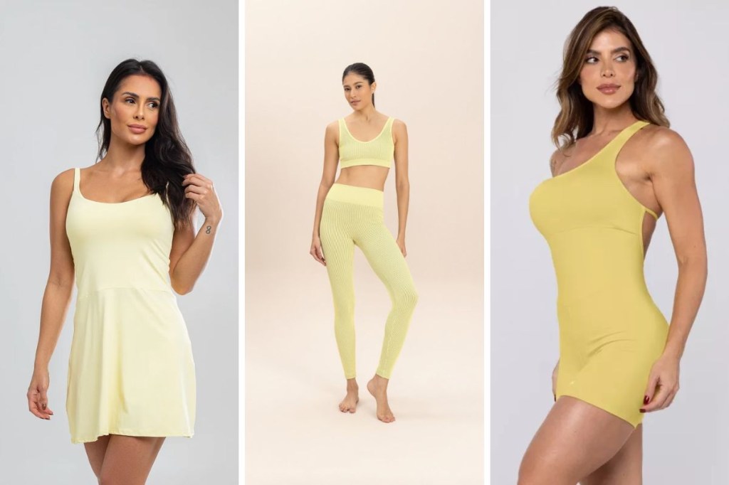 Inspire-se: 5 looks amarelo manteiga para brilhar na academia