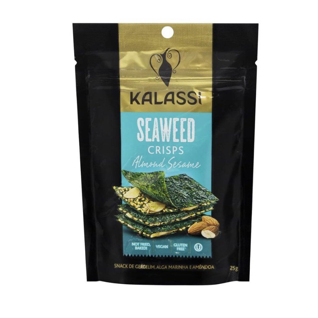 seaweed crisps Kalassi Snack Gergelim, Alga Marinha e Amêndoa