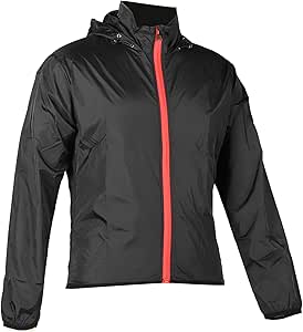 Jaqueta de Corrida de Secagem Rápida Jaqueta de Ciclismo Respirável à Prova d'água Fina Com Capuz para Pilotagem Preta