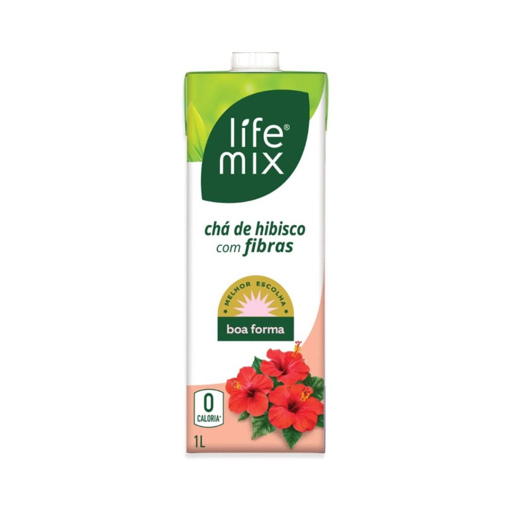 chá de hibisco com fibras life mix