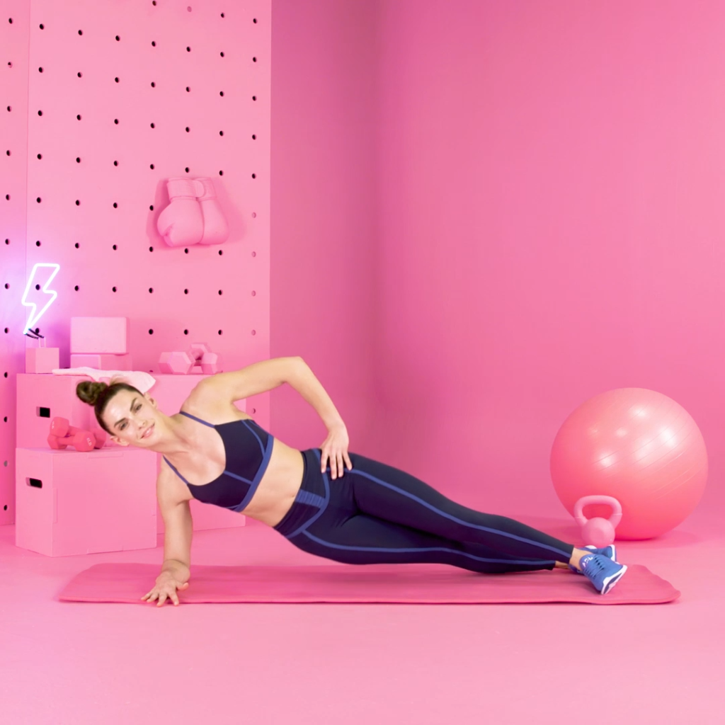 prancha lateral com antebraços