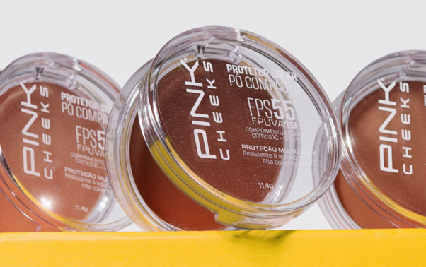 PINK CHEEKS Novo Protetor Solar Pó Compacto