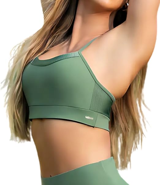 Top Academia Feminino Em Poliamida Bojo Removível